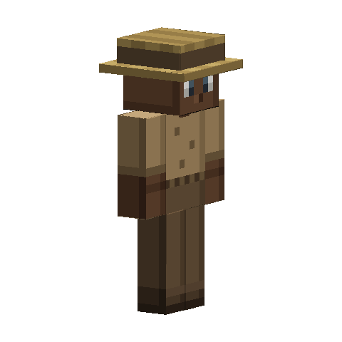 the farmer โ a real straw hat now, a helmet cut from wheat