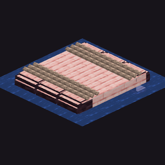 a cherry raft, because twelve trees make twelve rafts