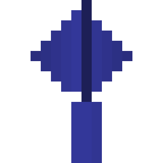 and in blue