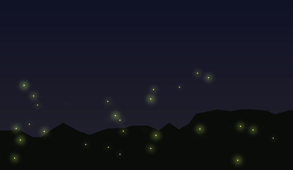 fireflies, when the evening deserves them