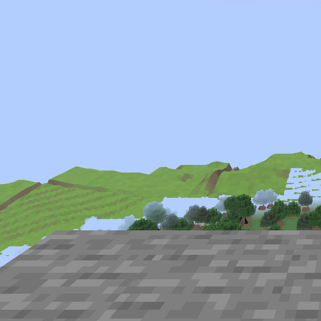 the trees are real, the hills behind them are remembered