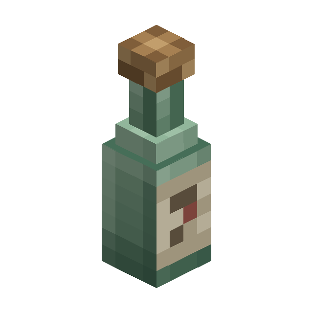 a bottle corked on a letter, waiting for the throw