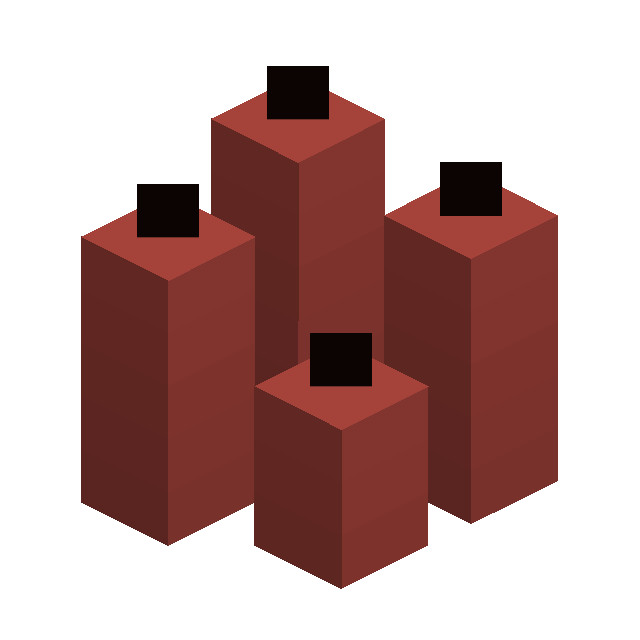 a marked candle, claimed in red